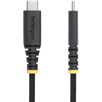 USB-Cケーブル/パネルマウント/3m/USB 2.0/Type-C to Type-C/240W 5A PD EPR対応/USB-IF/オス-オス/ブラック/ねじロック式 高速充電 データ転送 StarTech.com