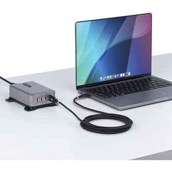 USB-Cケーブル/パネルマウント/3m/USB 2.0/Type-C to Type-C/240W 5A PD EPR対応/USB-IF/オス-オス/ブラック/ねじロック式 高速充電 データ転送 StarTech.com