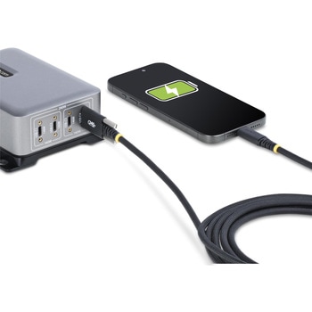 USB-Cケーブル/パネルマウント/3m/USB 2.0/Type-C to Type-C/240W 5A PD EPR対応/USB-IF/オス-オス/ブラック/ねじロック式 高速充電 データ転送 StarTech.com