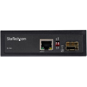 光メディアコンバータ/産業用/10/100/1000 Mbpsギガビット対応/SFP to RJ45/シングルモード・マルチモード/12-56V DC/IP30準拠/-40～+75度 - StarTech.com