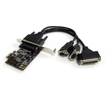 RS232C シリアルインターフェースカード/PCI Express x1/2x DB9 + 1x パラレル/16C450/16C550 UART/標準&ロープロファイル/Windows Linux/PCIe DB9 変換アダプター StarTech.com