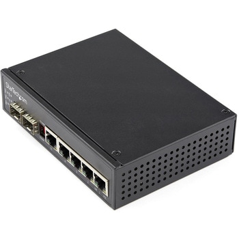 イーサネットスイッチ/産業用/30W PoE+給電/4ポートRJ45 + 2ポートSFPスロット/ギガビット対応/DINレール・壁面取付け可能/-40～+75度/ネットワークスイッチ StarTech.com