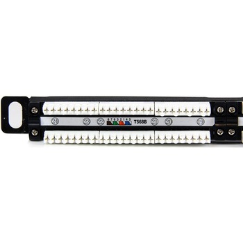 パッチパネル/24ポート/CAT5e対応/0.5Uラックマウント/RJ45イーサネット/110型パンチダウン工具対応/ANSI/TIA-568-C.2準拠 StarTech.com