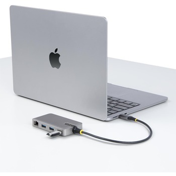 USB-Cハブ/3ポート/3x USB-A/USB 3.2 Gen 1 5Gbps/バスパワー/有線LAN/1x Micro USB補助電源ポート/30cm長尺ケーブル/高速転送 軽量モデル StarTech.com