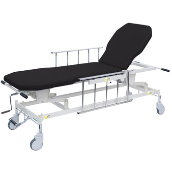 手動GSストレッチャー D型 ビニルレザー黒 TB-1521 70X48-86CM 高田ベッド製作所