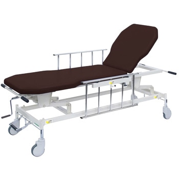 手動GSストレッチャー D型 ビニルレザー茶 TB-1521 70X48-86CM 高田ベッド製作所