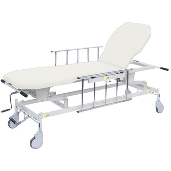 手動GSストレッチャー D型 ビニルレザー白 TB-1521 65X48-86CM 高田ベッド製作所