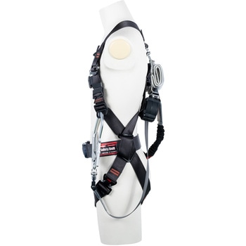 フルハーネス”コアハーネス”(ワン・ハンド巻取式+伸縮性ランヤードタイプ) - ツヨロン(藤井電工)