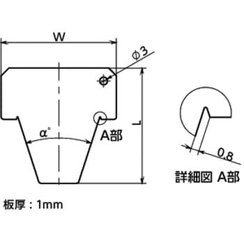 VMG-5V-38 Vプーリー用溝ゲージ 1個 鍋屋バイテック(NBK) 【通販サイト