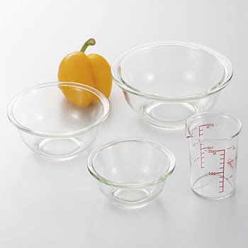 ボウル3点&メジャーカップセット IWAKI(AGCテクノグラス)