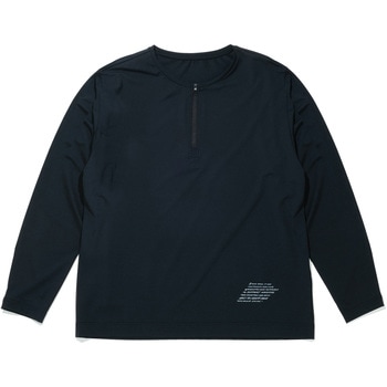 ゆったりストレッチ 冷感ロングスリーブ ハーフジップ クルーネックシャツ おたふく手袋