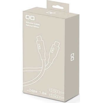 CIO シリコンケーブルN2 CtoC 240W 1m ナチュラルホワイト - Mate