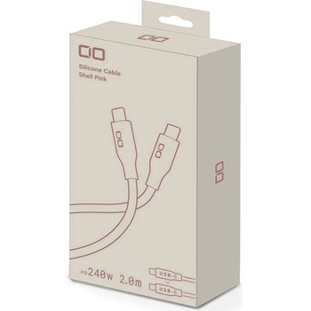 CIO シリコンケーブルN2 CtoC 240W 2m シェルピンク Mate