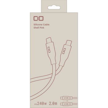 CIO シリコンケーブルN2 CtoC 240W 2m シェルピンク Mate