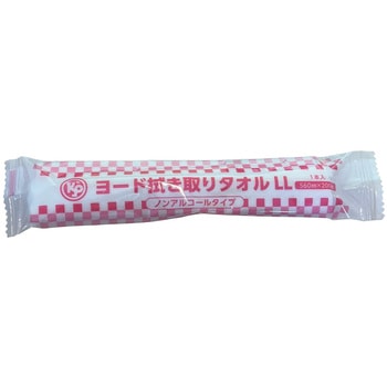 ヨード拭き取りタオル MZTR12 LL 50ホンX12フクロ カネモ商事