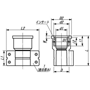 HI継手 横座付インサート水栓ソケット 東栄管機