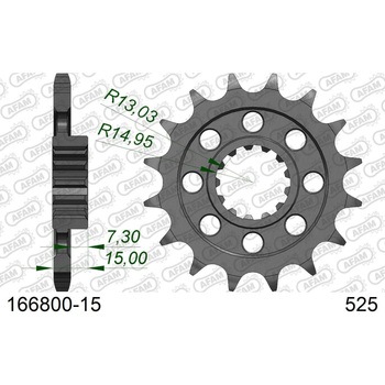 フロントスプロケット 525-15 166800-15 AFAM(アファム)