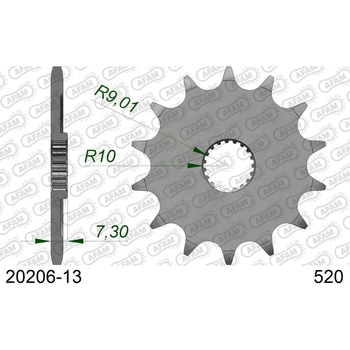 フロントスプロケット 520-13 20206-13 AFAM(アファム)