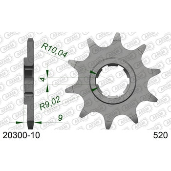 フロントスプロケット 520-10 20300-10 AFAM(アファム)