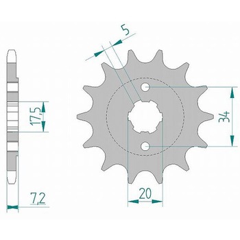 フロントスプロケット 520-12 20305-12 AFAM(アファム)