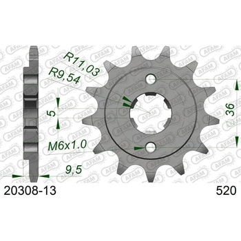 フロントスプロケット 520-13 20308-13 AFAM(アファム)