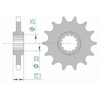 フロントスプロケット 525-14 20405-14 AFAM(アファム)