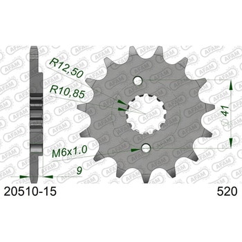 フロントスプロケット 520-15 20510-15 AFAM(アファム)