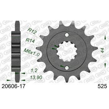 フロントスプロケット 525-17 20606-17 AFAM(アファム)