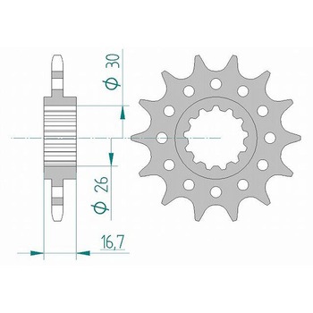 フロントスプロケット 520-16 20608-16 AFAM(アファム)