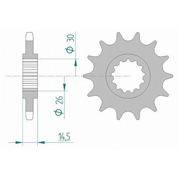 フロントスプロケット 525-15 20611-15 AFAM(アファム)