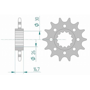 フロントスプロケット 520-14 20613-14 AFAM(アファム)