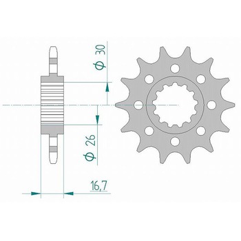 フロントスプロケット 520-16 20613-16 AFAM(アファム)