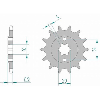 フロントスプロケット 520-13 21300-13 AFAM(アファム)