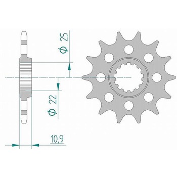 フロントスプロケット 520-16 21603-16 AFAM(アファム)