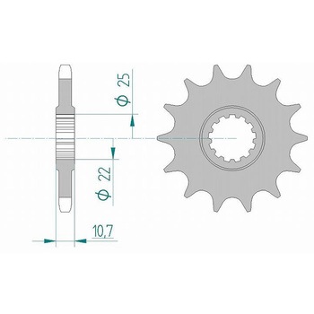 フロントスプロケット 525-15 21606-15 AFAM(アファム)