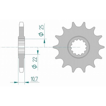 フロントスプロケット 525-17 21606-17 AFAM(アファム)