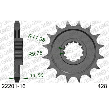 フロントスプロケット 428-16 22201-16 AFAM(アファム)