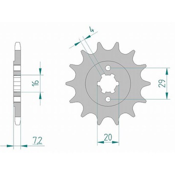フロントスプロケット 520-13 22305-13 AFAM(アファム)