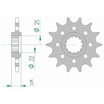 フロントスプロケット 520-15 24507-15 AFAM(アファム)