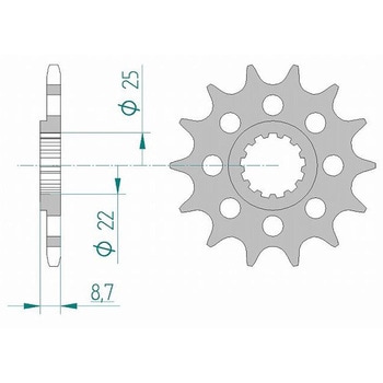 フロントスプロケット 520-15 28402-15 AFAM(アファム)