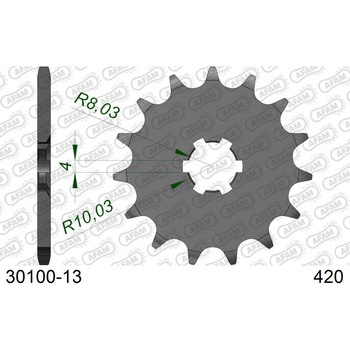 フロントスプロケット 420-13 30100-13 AFAM(アファム)