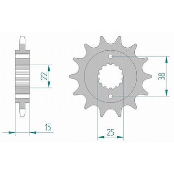 フロントスプロケット 520-15 52607-15 AFAM(アファム)