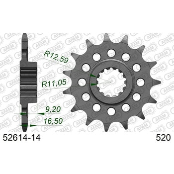 フロントスプロケット 520-14 52614-14 AFAM(アファム)