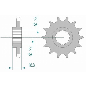 フロントスプロケット 525-15 61600-15 AFAM(アファム)