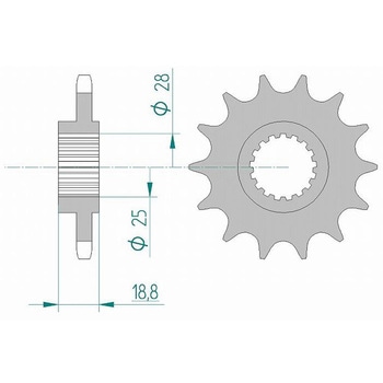 フロントスプロケット 525-16 61600-16 AFAM(アファム)
