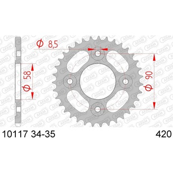 リアスチールスプロケット 420-35 10117-35 AFAM(アファム)