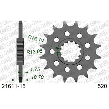 フロントスプロケット 520-15 21611-15 AFAM(アファム)