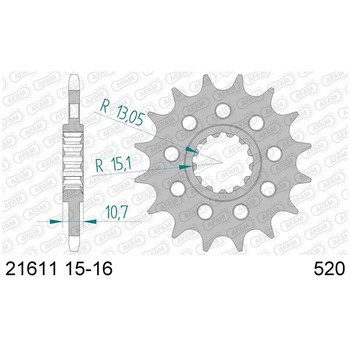 フロントスプロケット 520-15 21611-15 AFAM(アファム)