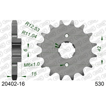 フロントスプロケット 530-16 20402-16 AFAM(アファム)