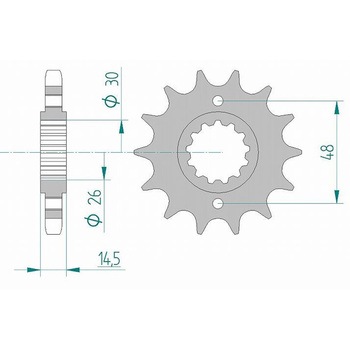 フロントスプロケット 530-14 20602-14 AFAM(アファム)